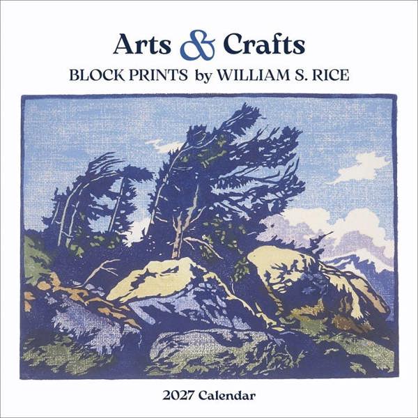 William S Rice, Arts & Crafts Block Prints Calendar 2027, Wall Calendars, Month To View, Art, Gift