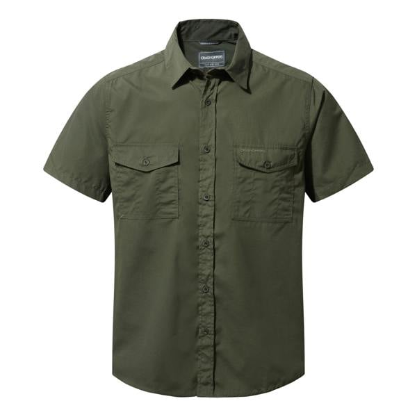 Craghoppers Mens Kiwi Short-Sleeved Shirt - Cedar Green