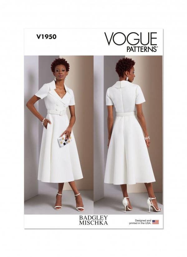 Vogue Sewing Pattern 1950, Dresses for Women, A5 (6-8-10-12-14) - Advanced