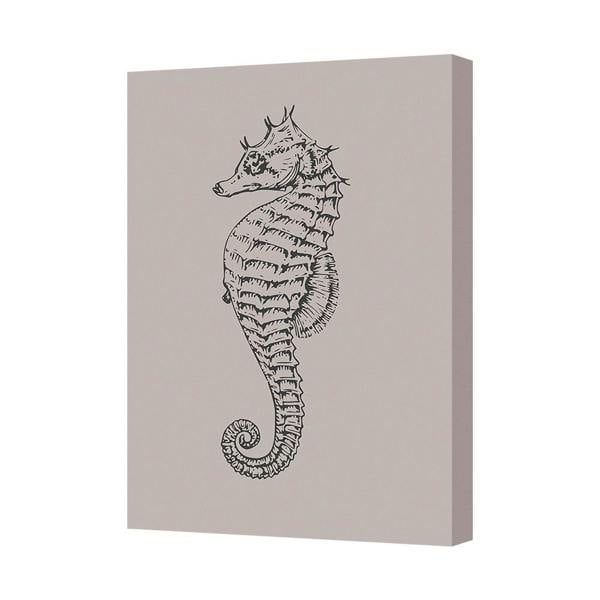 Benjamin Tate Design Seahorse Canvas Wall Art Print Coastal Nautical Decor