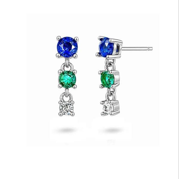 Gold Trip Short Multi Gemstone Drop Earrings