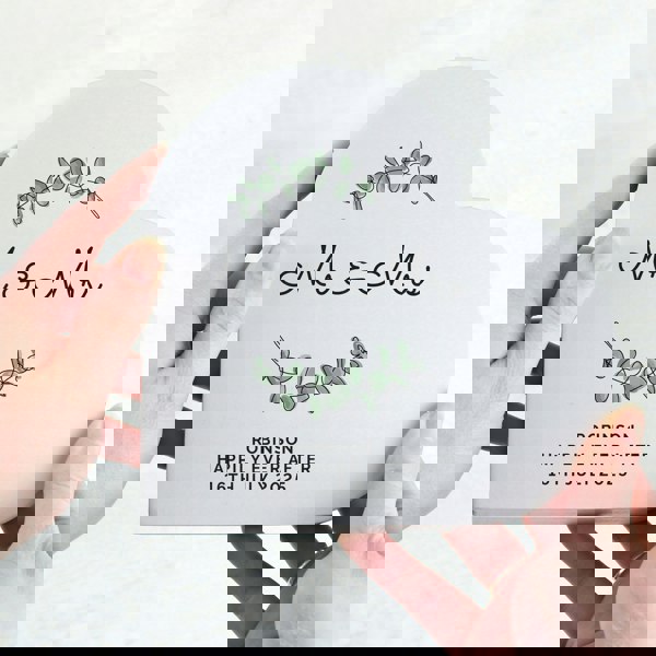 Personalised Memento Company Personalised Wedding Free Standing Heart Ornament