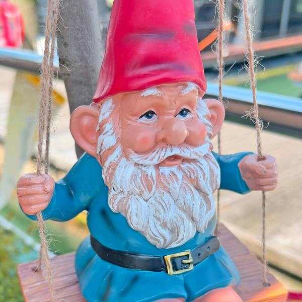 Farmwood Swinging Gnome Hanging Garden Ornament