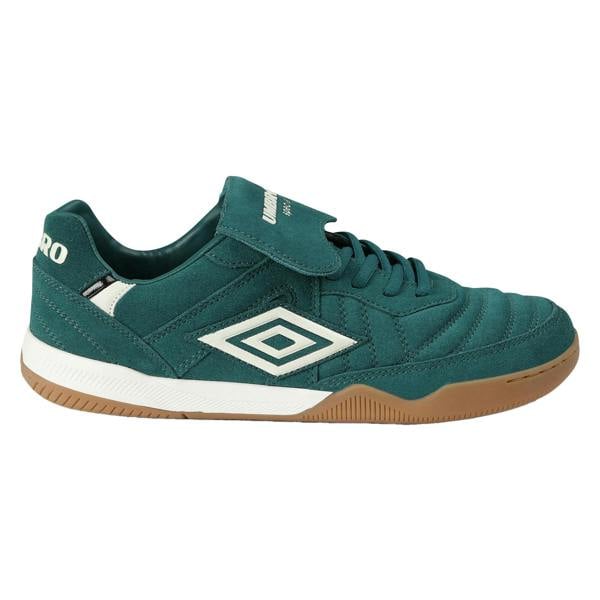 Umbro Mens Speciali Tr Flap Top Suede Trainers - Forest Green/Antique White/Black - 