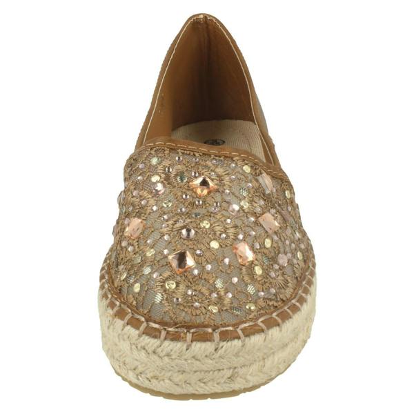 Savannah Ladies Savannah Slip On Espadrille Casual Pumps