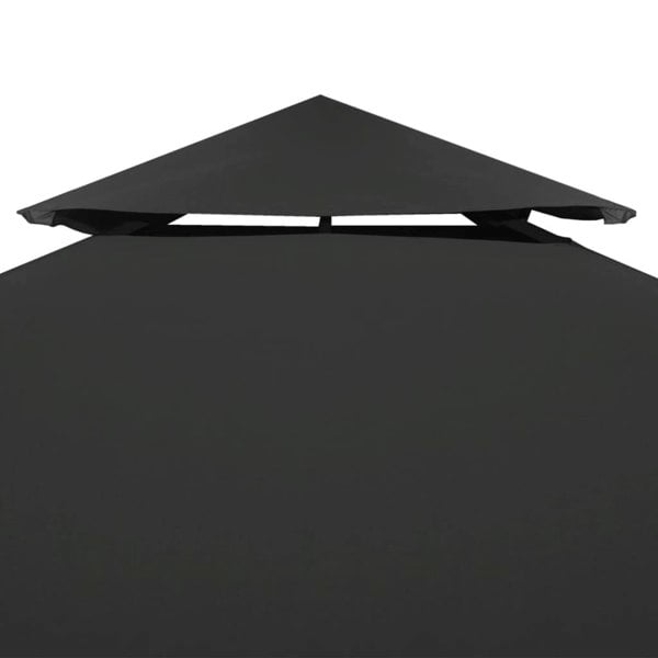 Berkfield 2-Tier Gazebo Top Cover 310 g/må_ 4x3 m Anthracite