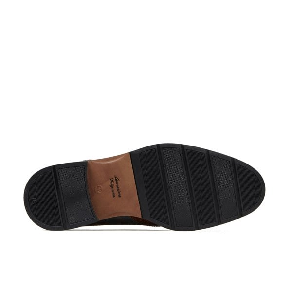 Embassy London Toledo - Foxy - Men's dressy shoe with broguing in grey suede & tan leather