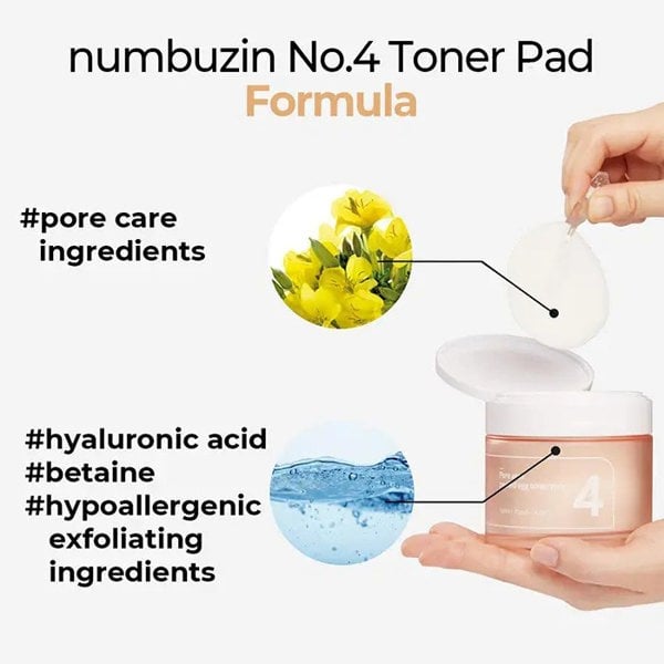 NUMBUZIN No. 4 Pore  Zero Peeled Egg Toner Pad (70 Pads) 190ml