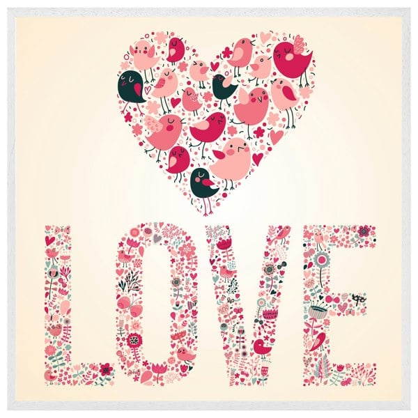 Benjamin Tate Design Love hearts (Picutre Frame)
