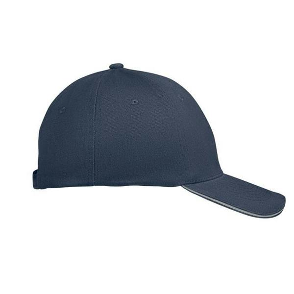 MidOcean Buffalo 6 Panel Baseball Cap - White/Dark Blue - 