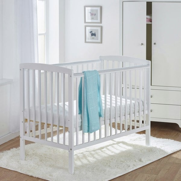 Kinder Valley Sydney Cot White with Spring Mattress