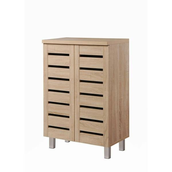 Timber Art Design 4 Tier Shoe Storage Cabinet 2 Door Cupboard Stand Rack Unit