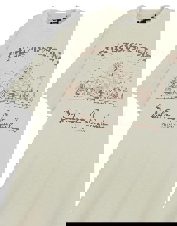 Yellowstone Mens Beige Barn Short Sleeved T-Shirt