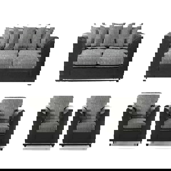 Furnishings For Less Luxor Full Jumbo Cord 3 Seater and 2 x Armchairs - Scatter Back