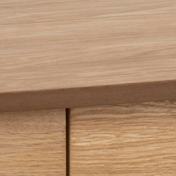 Wyld Haus Milan Oak Veneer Desk with Integrated Drawer