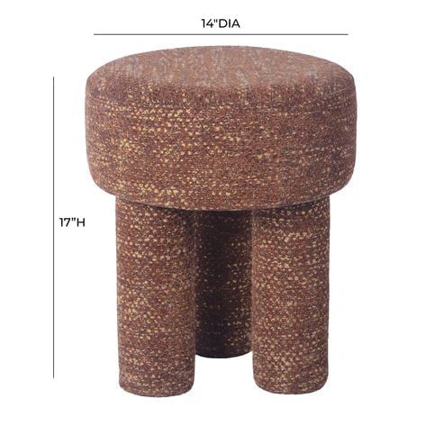 Furniture Edit Claire Sedona Brown Knubby Stool