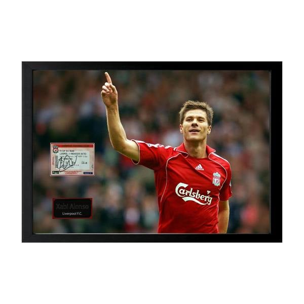 Xabi Alonso Signed Liverpool Cut Deluxe Mount Frame