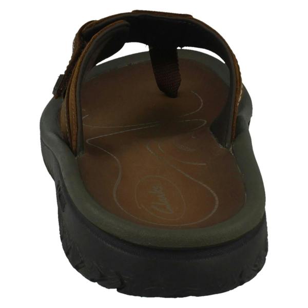 Clarks Mens Clarks Adjustable Strap Toe Post Sandals - Wesley Sun