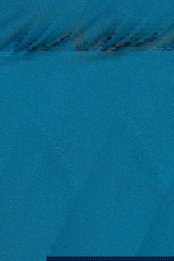 Scuba Crepe Twist Cutout Maxi Dress - Teal Blue DR4374