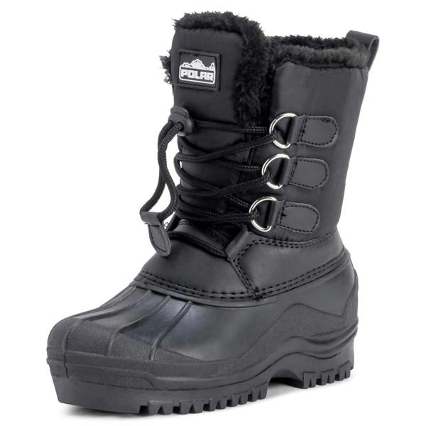 VIVA Unisex Kids Pull On Drawstring Closure Nylon Muck Duck Snow Rain Boots