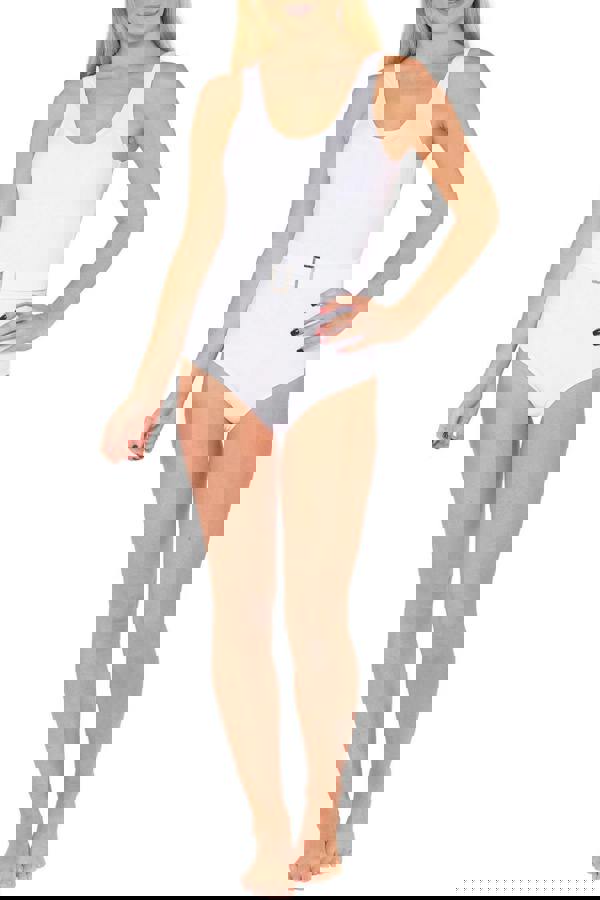 White Belted Swimsuit