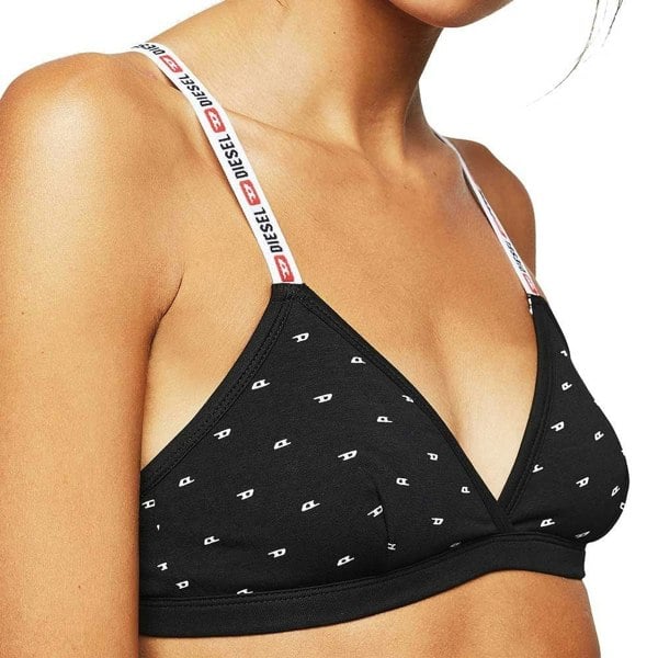 Diesel LIZ Cotton Stretch Bralette, Black