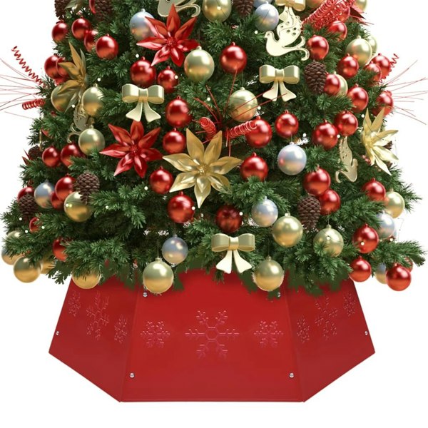 Berkfield Christmas Tree Skirt Red �â�_68x25 cm