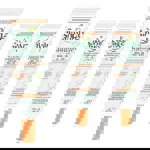 Simple Protect N Glow Brightening Eye Gel for Tired eyes, 25ml, 3 Pack