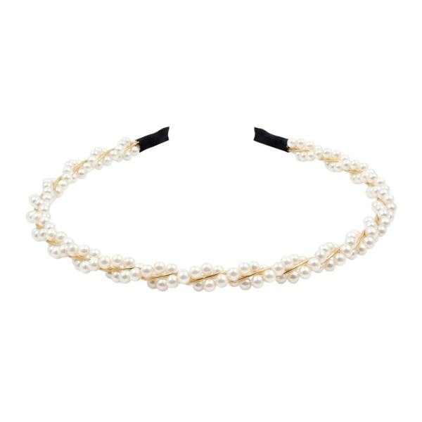 Gold Trip Gold Pearl Weave Headband