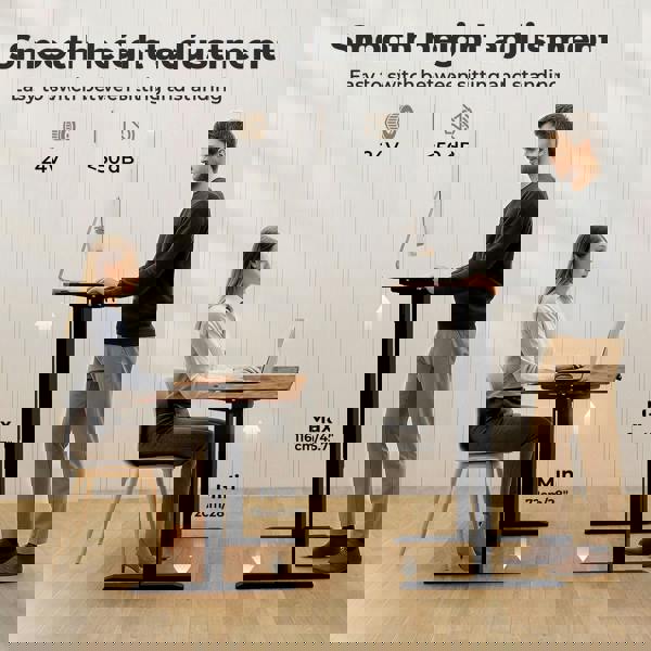 Levede Electric Standing Desk Height Adjustable with Memory Control Rustic Brown