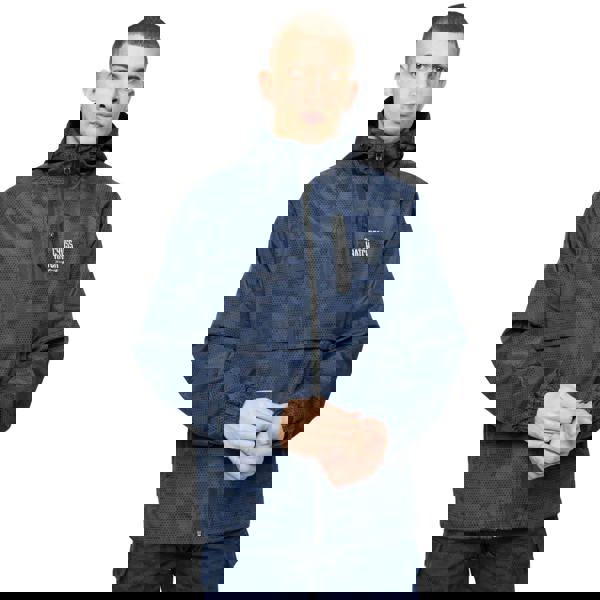 Crosshatch Mens Janscore All-Over Print Jacket - Blue - 