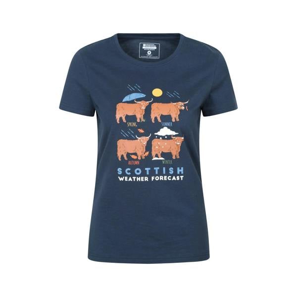 Mountain Warehouse Womens/Ladies Scottish Weather Forecast T-Shirt - Navy - 