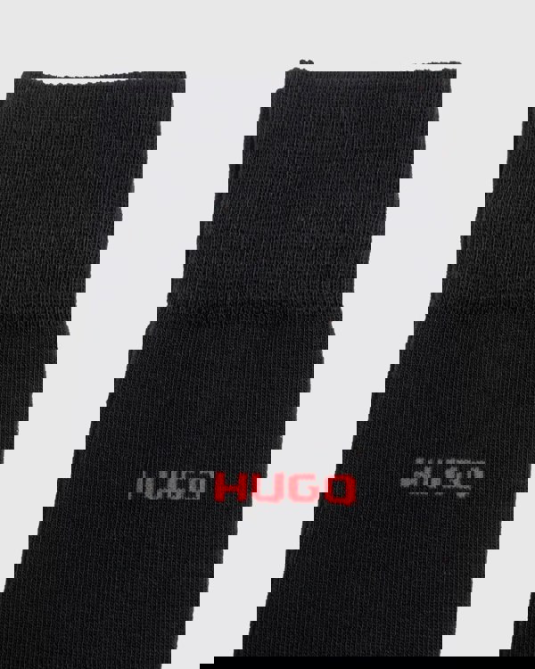 HUGO 2 Pack RS Uni Colour Mens Socks NOS - Red 693