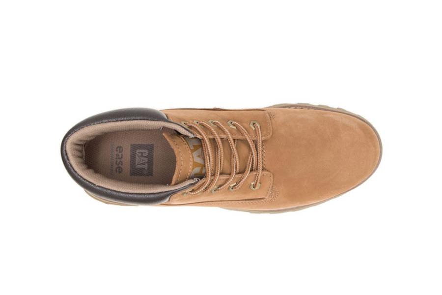 Caterpillar CAT (Caterpillar) Men's Founder Brown Leather Everyday Ankle Boots