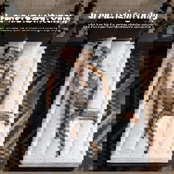 Lavio Thick King Mattress Topper 10cm Microfibre Washable with Elastic Strap