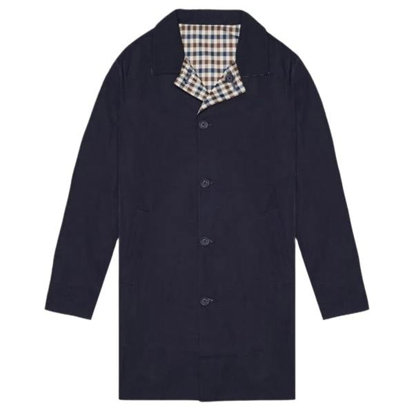 Aquascutum Active ARCHIVAL REVERSIBLE MID COAT AA_A005_JK003 BLUE NAVY Jacket Mens L