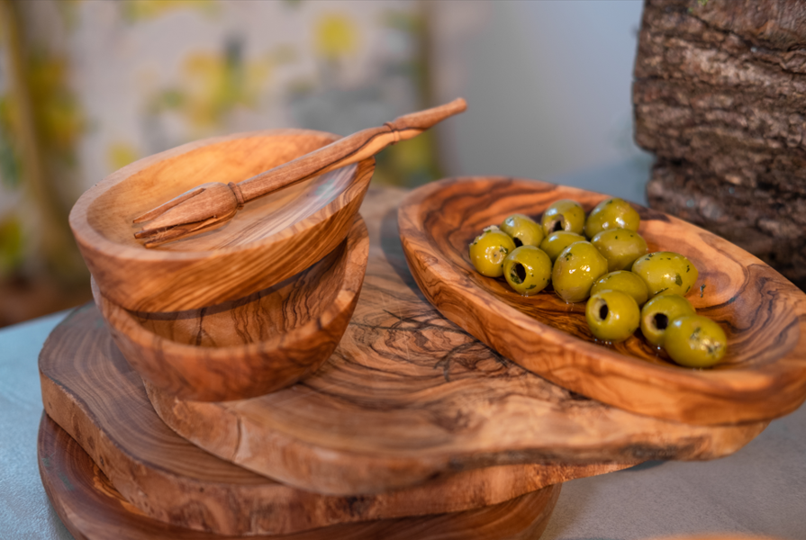Verano Spanish Ceramics Olive Wood Olive Picks - Set of 6