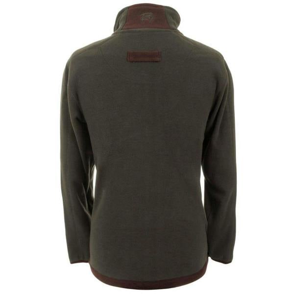 Rear view of the Rydale Men's Gransmoor Half Zip Fleece showing the clean country design and contrast trim.