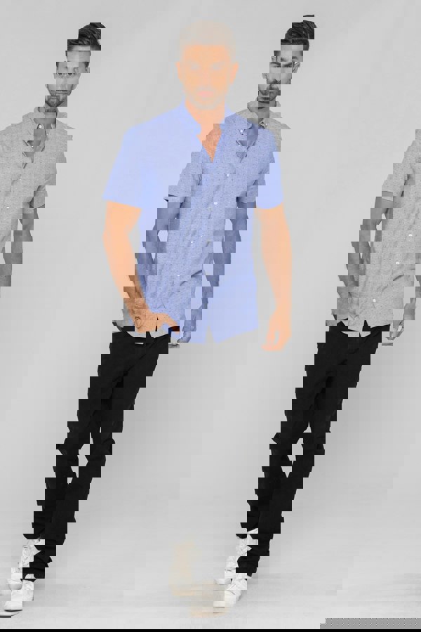 ENORSIA Printed Short Sleeve Shirt with Polka Dots and Comfortable Fit