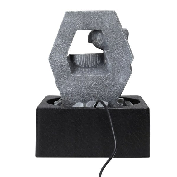 LED Light Cascade Tabletop Fountain Relaxing Water Feature for Relaxation and Meditation Soothing Waterfall Design Fountains Living and Home