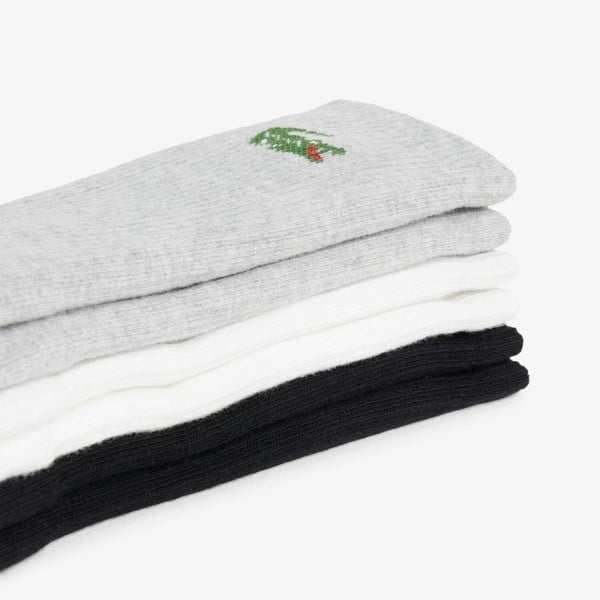 Lacoste 3-Pack Jacquard Crocodile Sport Socks