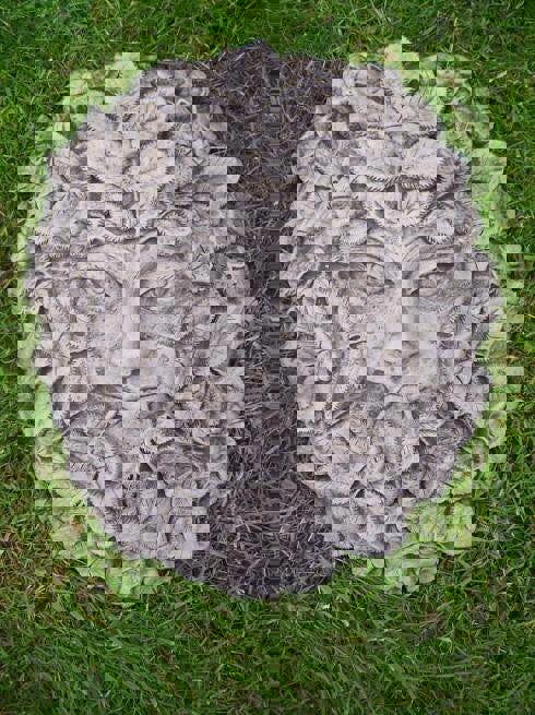 Stone Cast Large Female Leaf Wall Plaque