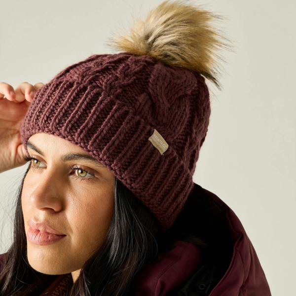 Regatta Womens Lovella VI Beanie - Dark Cherry
