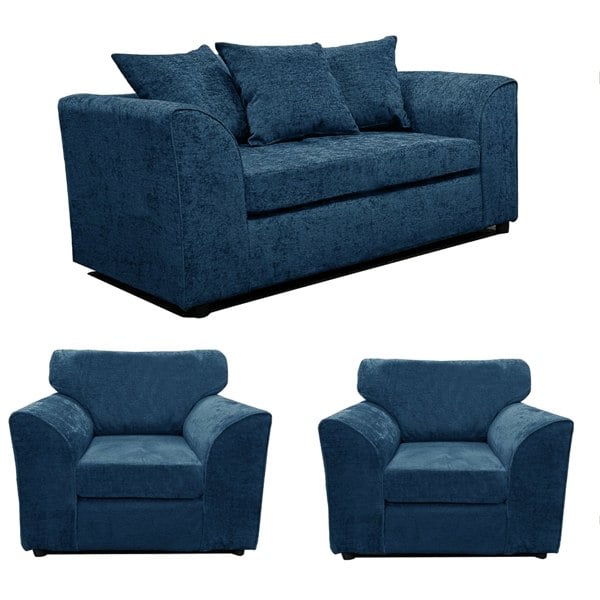 Furnishings For Less Monaco Chenille Fabric 2 Seater and 2 Armchairs