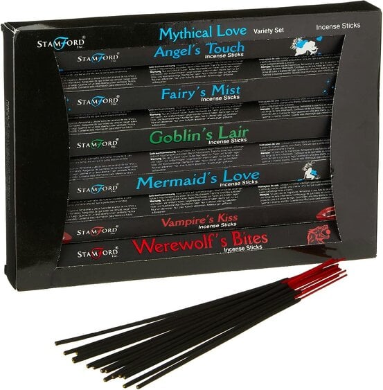 Stamford 37340 Mythical Variety Incense Sticks Gift Set, 6 packs x 15 sticks