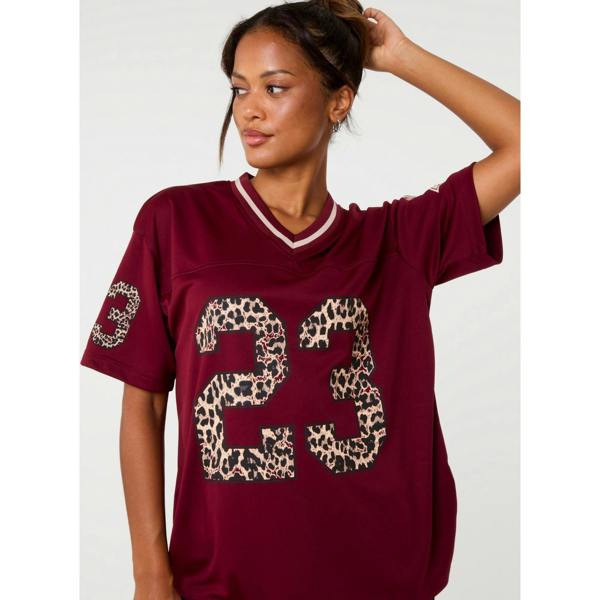 Pink Vanilla Leopard Detail Sports Jersey