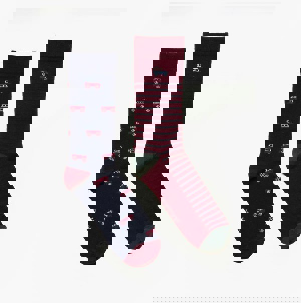 Joules KINGSBURY Mens Car Design Socks Red/Blue