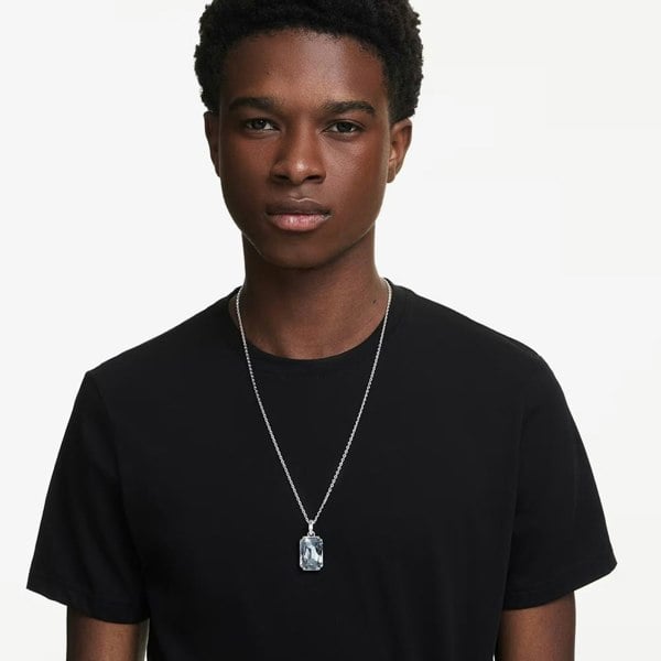 Swarovski Millenia Rhodium Plated Octagon White Crystal Pendant Necklace 5725768