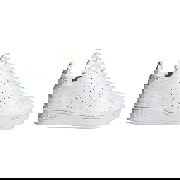 Adidas Womens/Ladies Advantage Leather Trainers - White - 