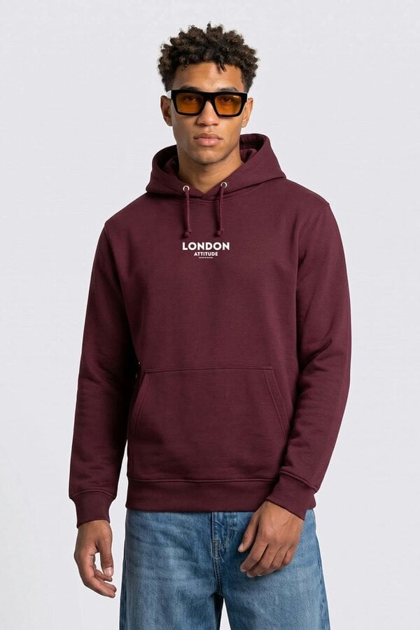 London Attitude Relaxed Fit Dragon Graphic Hoodie
